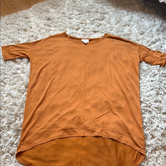 LuLaRoe Tops - LuLaRoe Orange Tunic with Asymmetrical Hem and Relaxed Fit